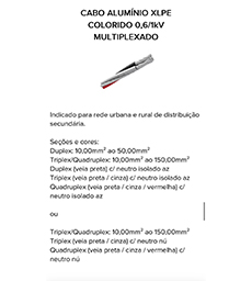 Cabo Alumínio Colorido