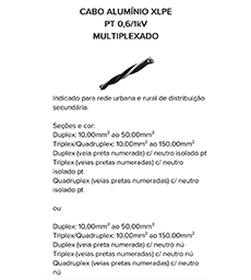 Cabo Alumínio XLPE